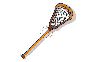 simple lacrosse stick drawing