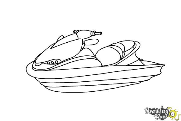 How to Draw a Jet Ski | DrawingNow