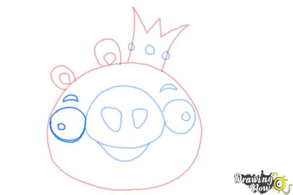 How to Draw Angry Birds Pig, King Pig | DrawingNow