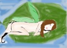 fairy sleeping on a leaf