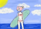 sakura in beach