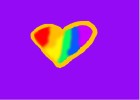 Neon Rainbow Heart