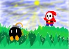 Shy Guy and Bob-omb