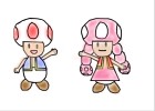 Toad and Toadette.