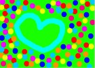 Colorful neon heart