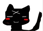 how to draw a cuute black chibi cat