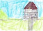 how to draw a cottage