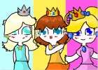 Peach, Daisy and Rosalina