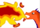 Orange Dragon Breathing Flames