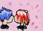 an emo drawing of sasuke and sakura
