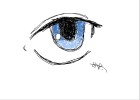 fast doodle of blue eye