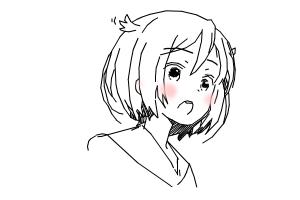 Anime girl with short hair