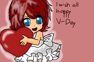 Chibi StylerKairi wish happy V-Day