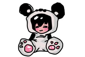cute chibi anime panda