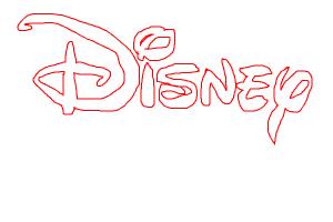 Disney Logo in Red