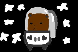 How to draw a baby space bear