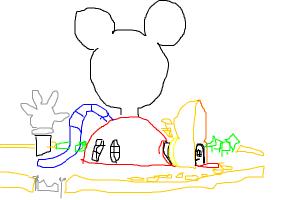 How to draw a Mickey Mouse clubhouse - Drawing by cian09 - DrawingNow