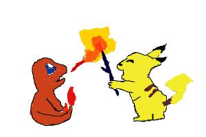 How to draw Pikachu and Charzard.