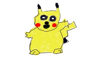 how to draw pikachu in water colors