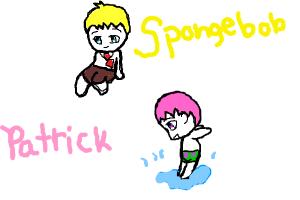 Human sponge bob and patrick