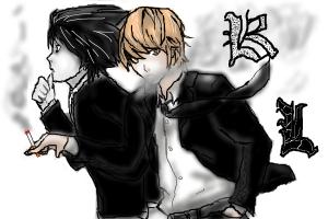 L and Kira from Death Note