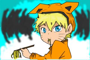 Naruto eating Ramen