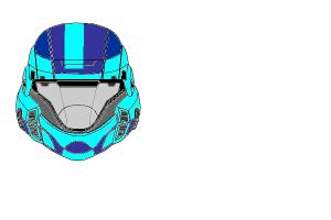 ODST Helmet(cyan and blue)