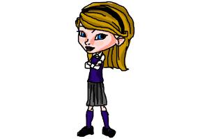 penny in school dress