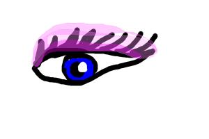 pink eye! my little sis drawed this!