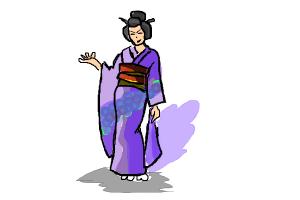purple kimono