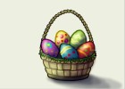 How to Draw an Easter Egg Basket