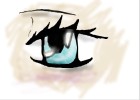 How to Draw a Blue Anime Eye. - DrawingNow