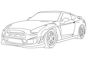 Easy Nissan Skyline R34 Drawing