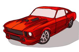How to draw a 2006 ford mustang gt #4