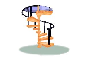 How to Draw a Spiral Staircase