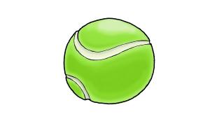 How To Draw A Tennis Ball Easy