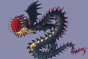 How to Draw a Whispering Death Dragon from How to Train Your Dragon