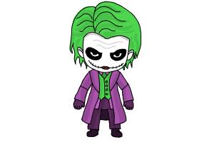 How to Draw Chibi Joker from Batman