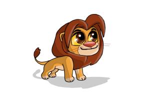 How to Draw Chibi Simba from The Lion King