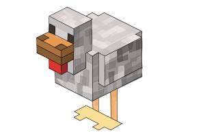 How to Draw Chickens from Minecraft