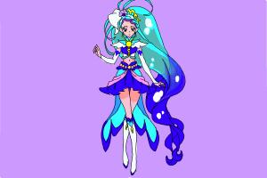 How to Draw Cure Mermaid, Minami Kaido from Go! Princess Precure