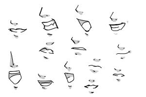 just trying to work on some mouth expressions and i used some references  references along with drawings  rdrawing