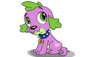 How to Draw Spike The Marvel Dog from Equestria Girls