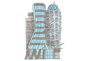 How to Draw The Dancing House