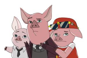 How to Draw Three Little Pigs from Ever After High