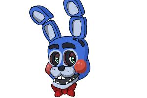 How to Draw Toy Bonnie from Five Nights At Freddys