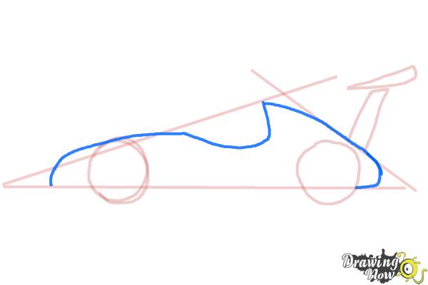 how to draw a drag race car
