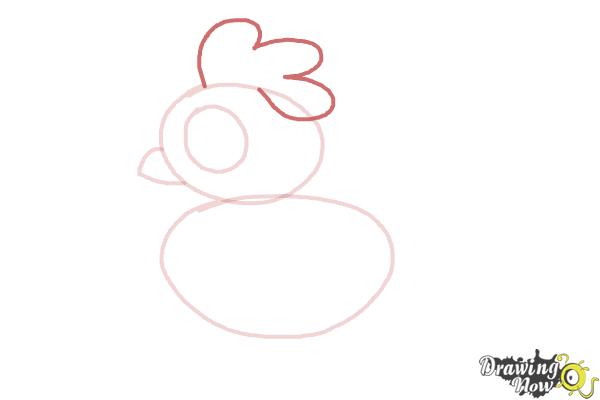 how to draw a cute chicken