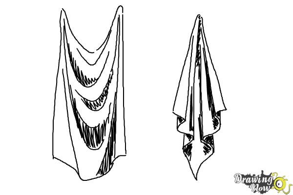 folded cloth drawings