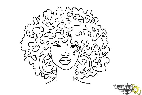 Afro Drawing Picture  Drawing Skill